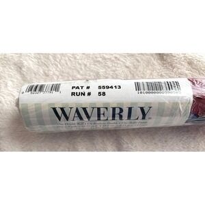 Vintage NOS Waverly Wallpaper Roll Burgundy Blue Floral Double Roll 60.75 Sq Ft